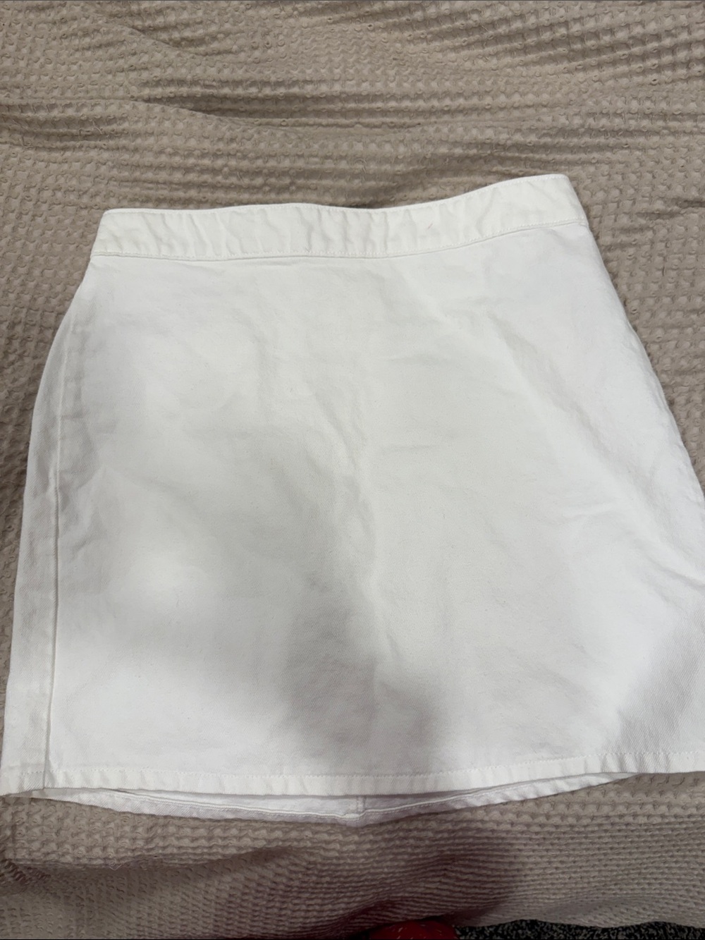 Madewell White Cotton A-Line Mini Skirt